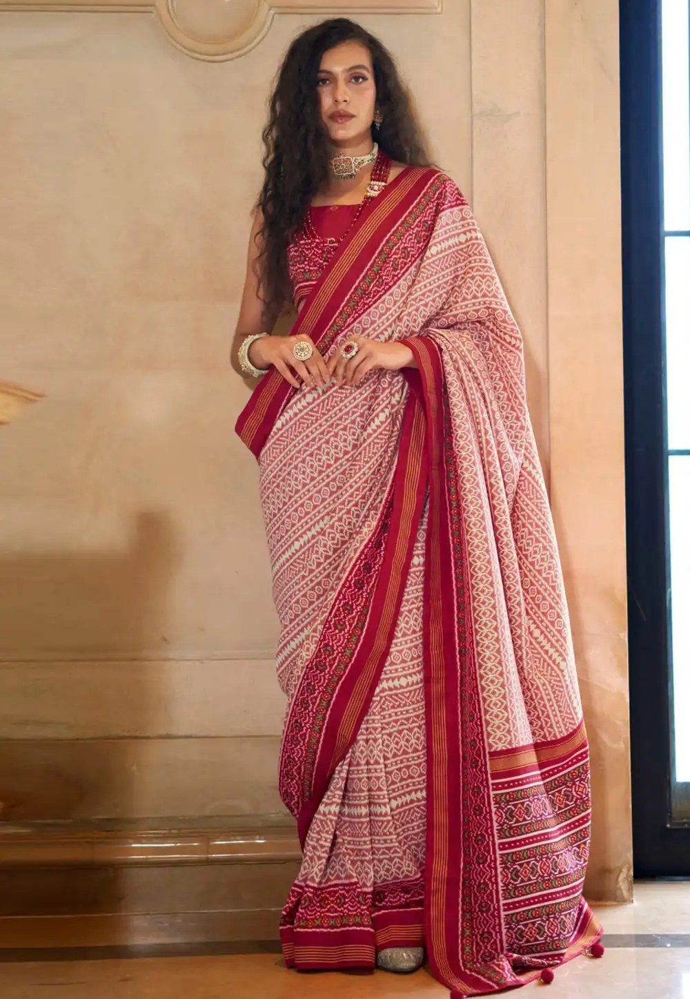 Maroon Silk Saree With Blouse 321116