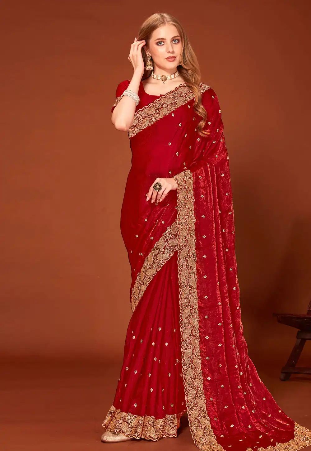 Maroon Silk Saree With Blouse 316191