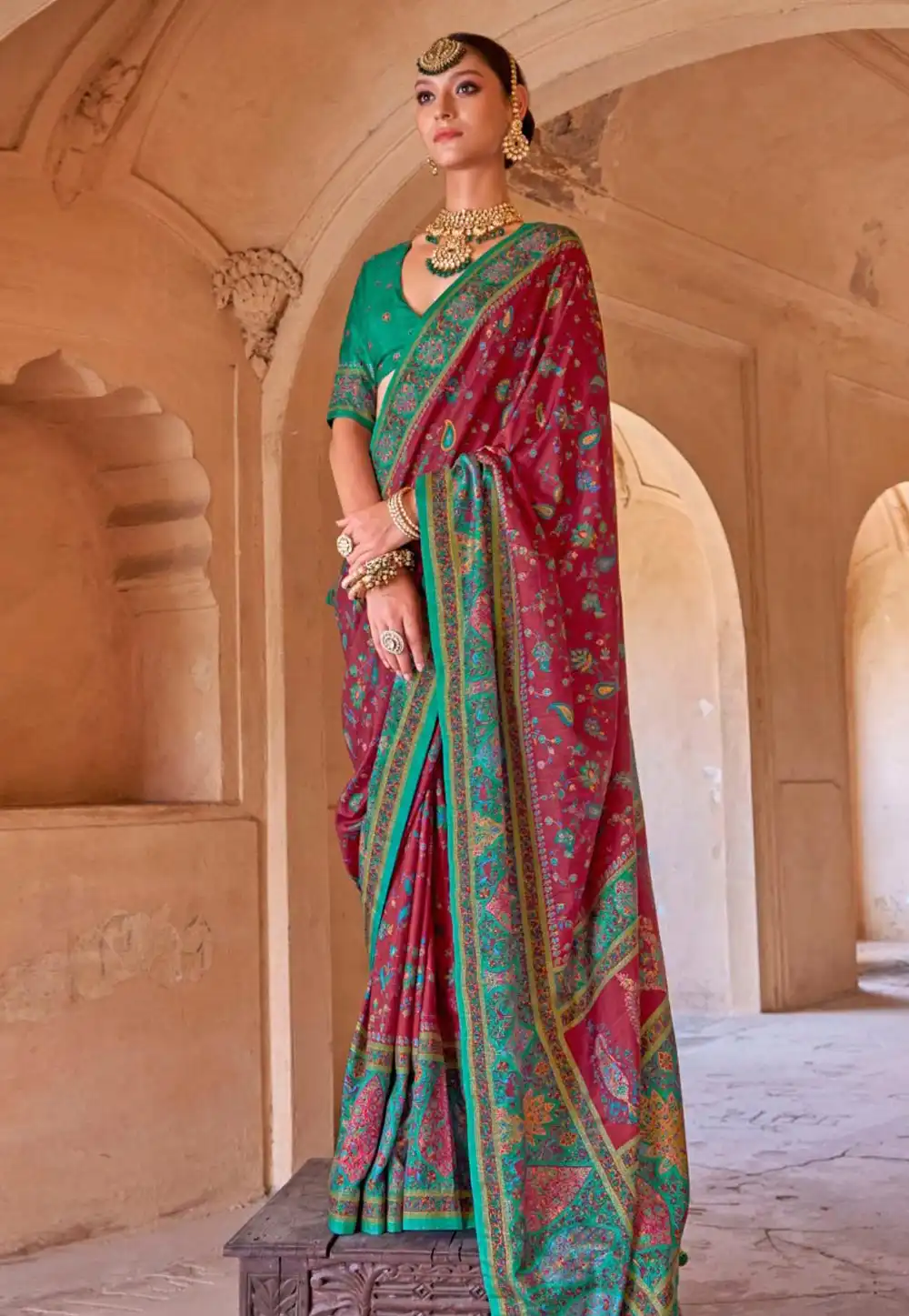 Maroon Silk Saree With Blouse 315779