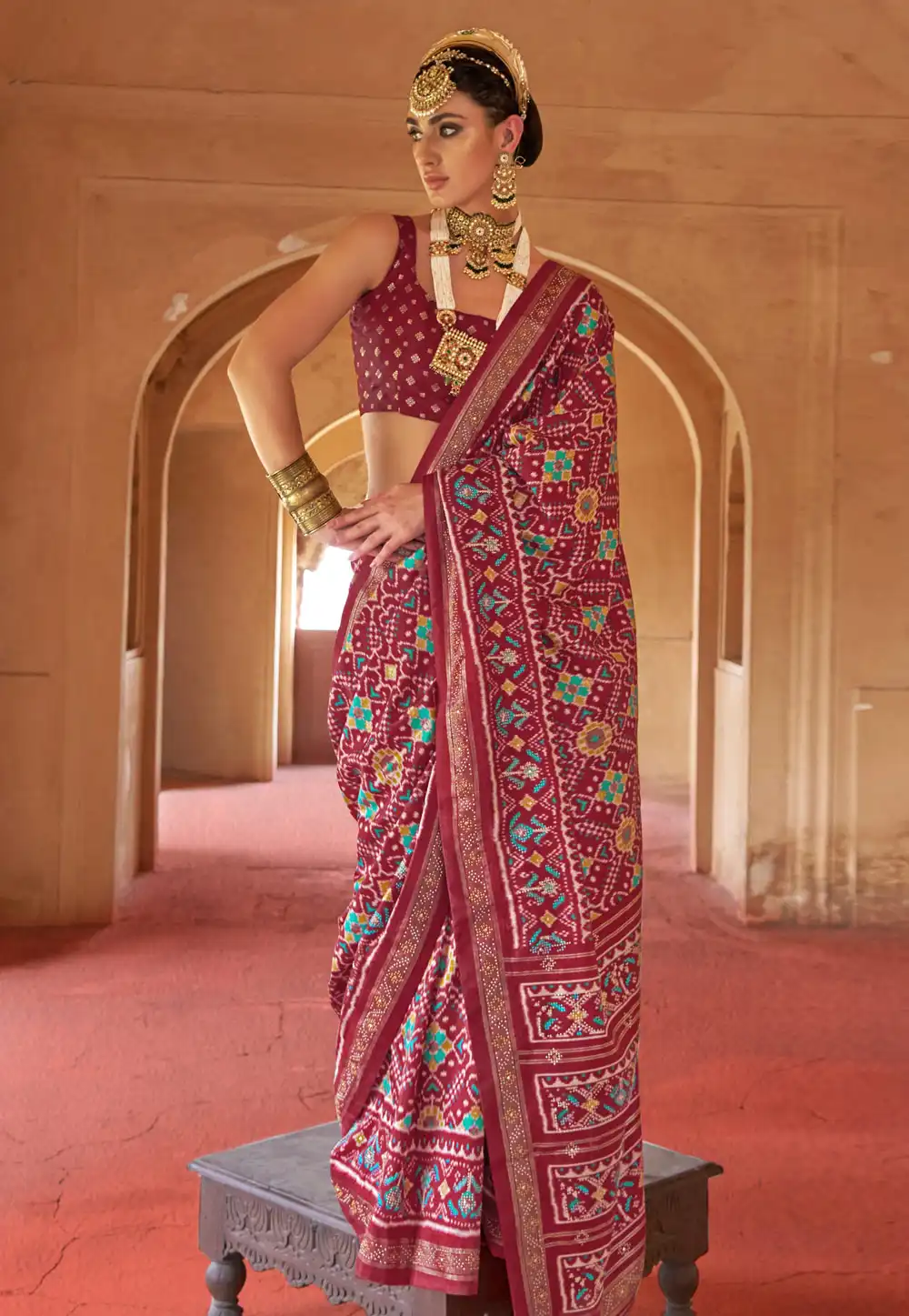 Maroon Silk Saree With Blouse 314800