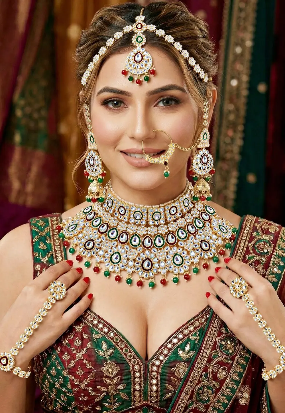 Multicolor Alloy Bridal Set 335698