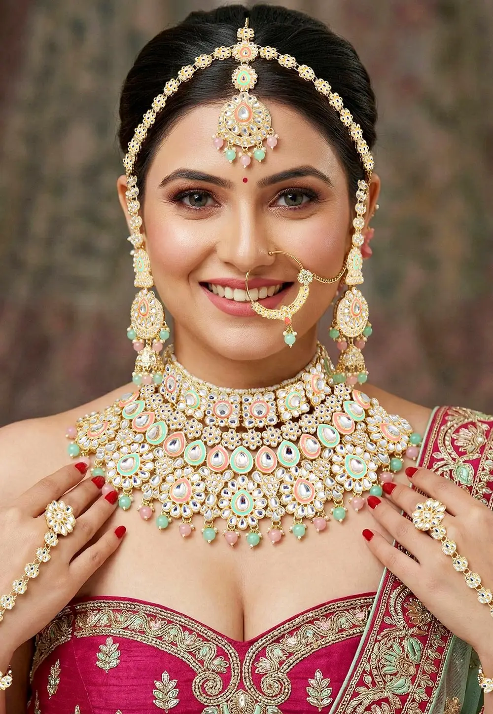Multicolor Alloy Bridal Set 335701