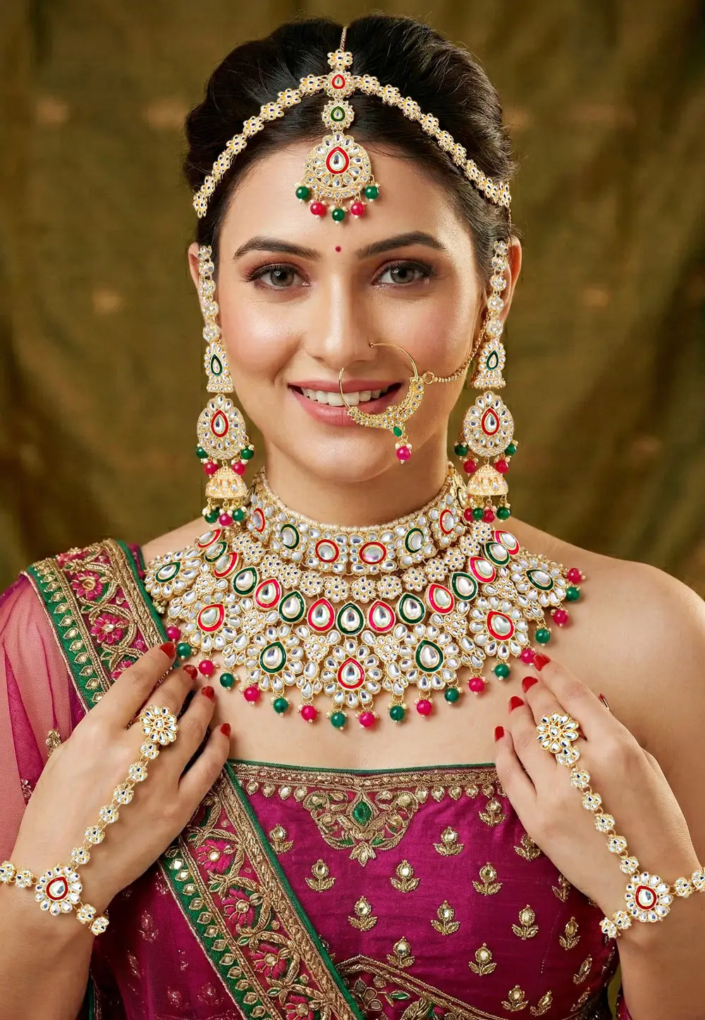 Multicolor Alloy Bridal Set 335704