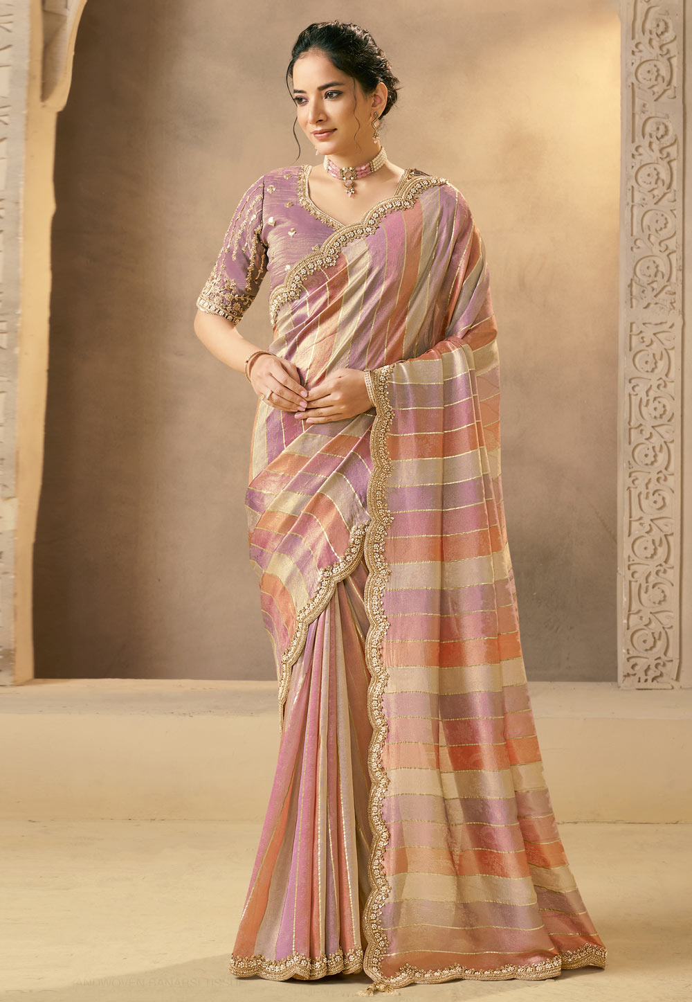 Multicolor Banarasi Saree 319163