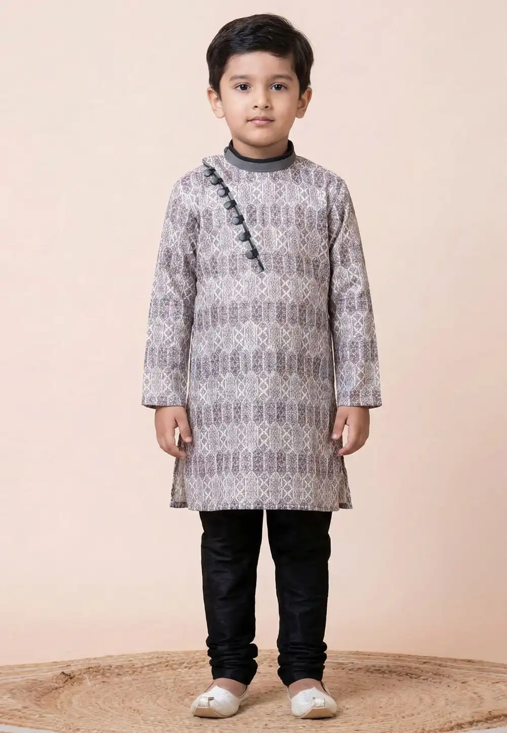 Multicolor Cotton Kids Kurta Pajama 322287