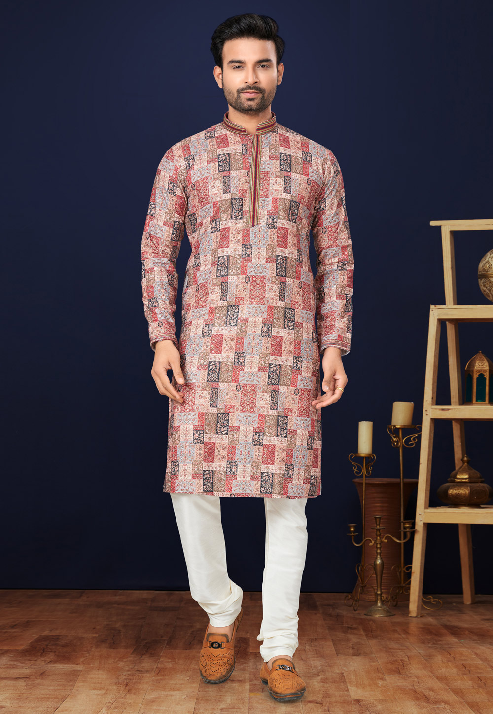 Multicolor Cotton Kurta Pajama 284488