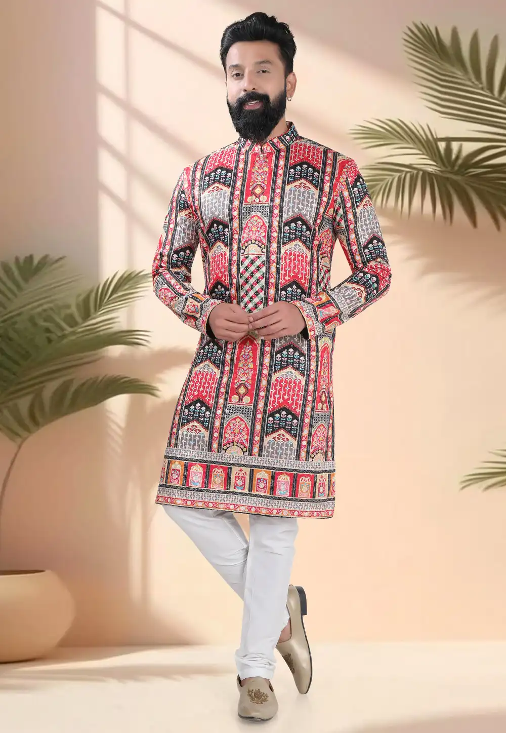 Multicolor Cotton Kurta Pajama 316540