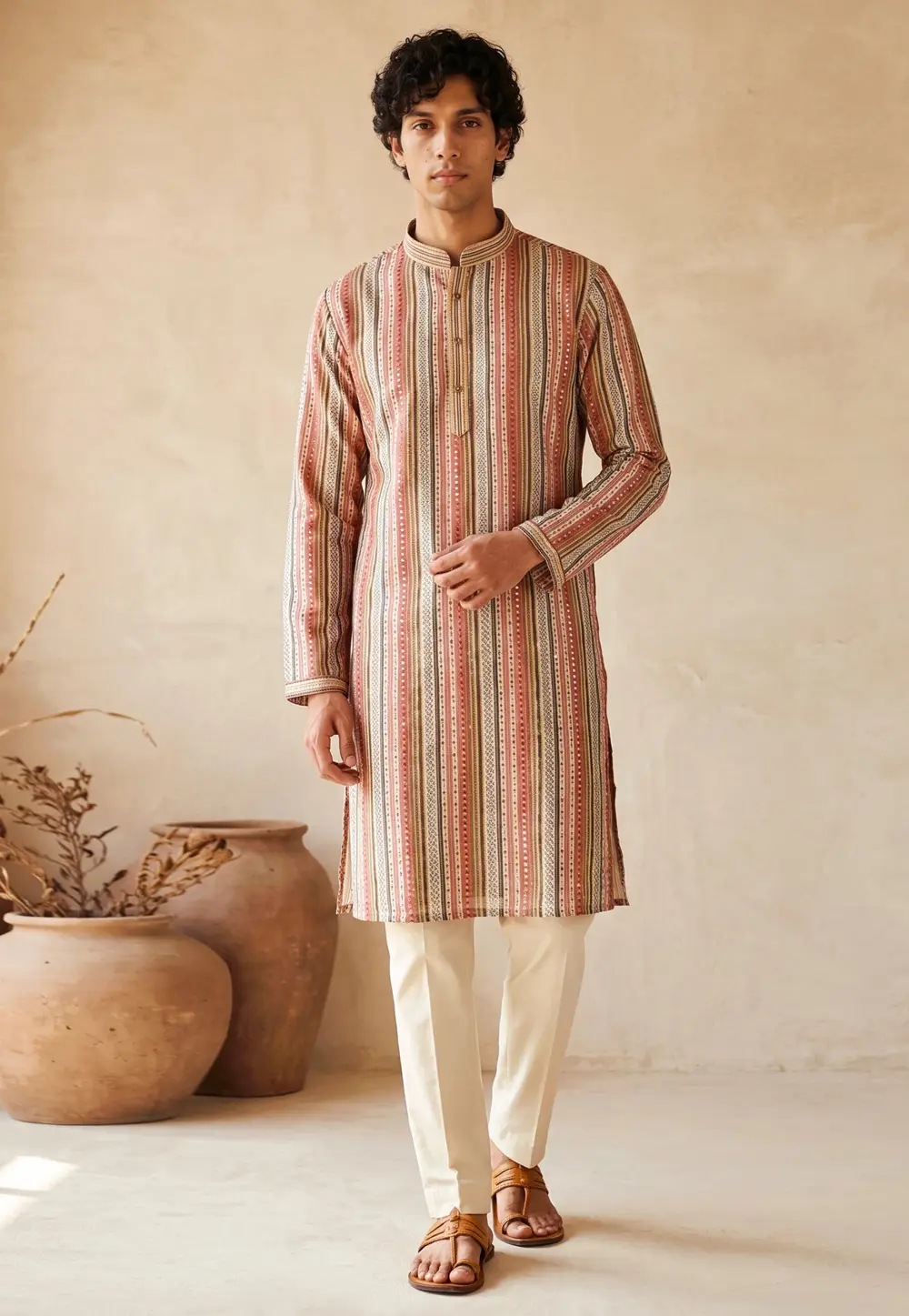 Multicolor Cotton Kurta Pajama 336212