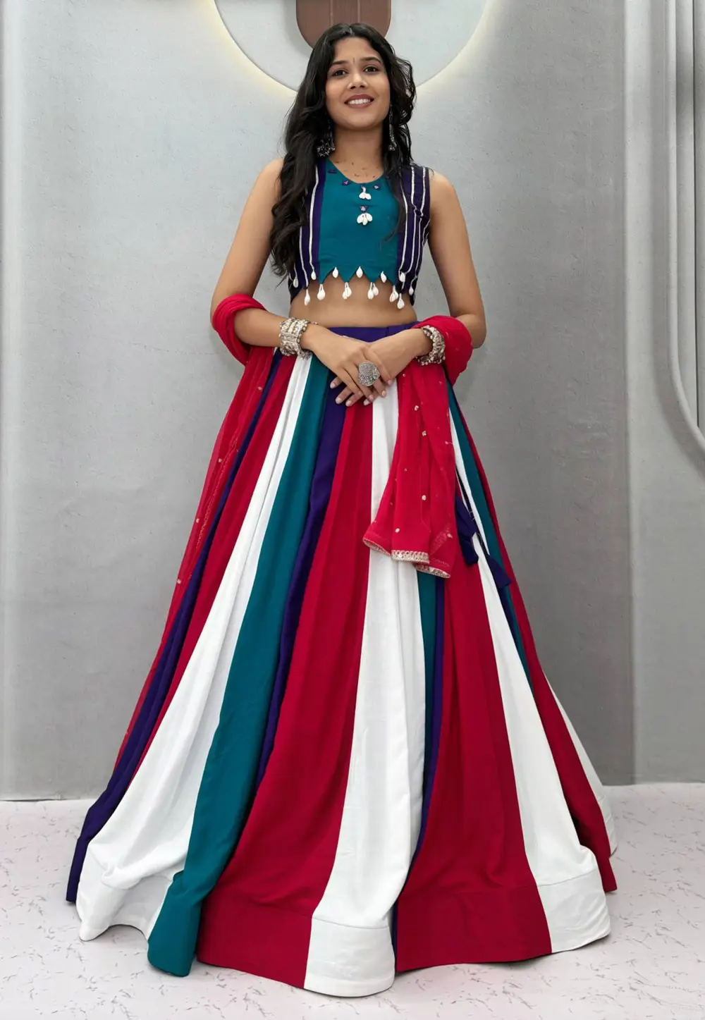 Multicolor Cotton Navratri Chaniya Choli 333928