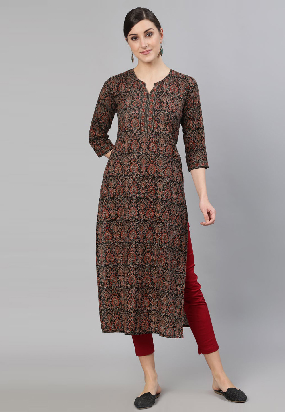 Multicolor Cotton Printed Long Tunic 282684