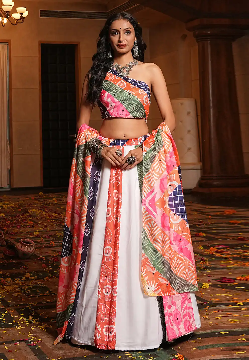 Multicolor Crepe Navratri Chaniya Choli 315245