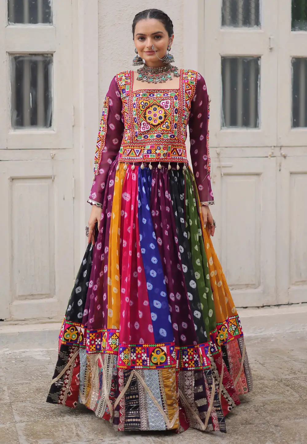 Multicolor Georgette Navratri Chaniya Choli 330746