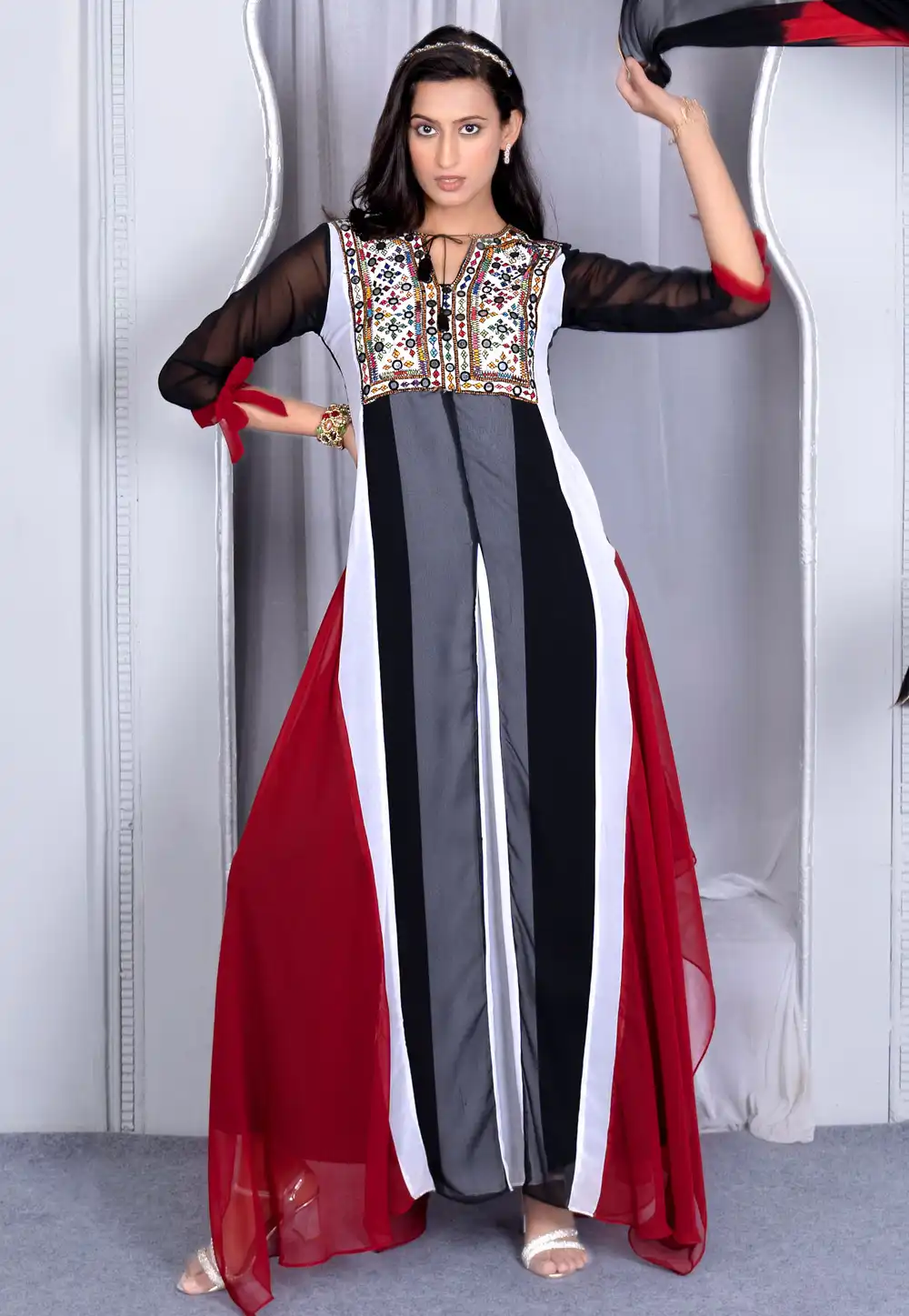 Multicolor Georgette Readymade Long Anarkali Suit 316643
