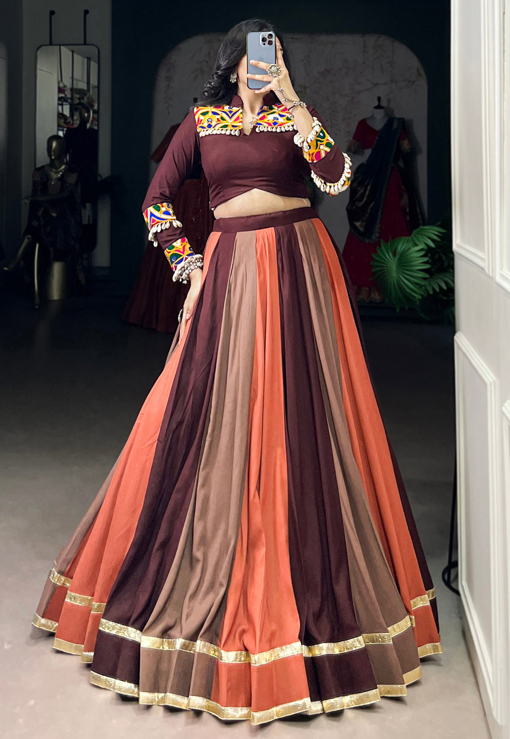 Multicolor Rayon Navratri Chaniya Choli 312572