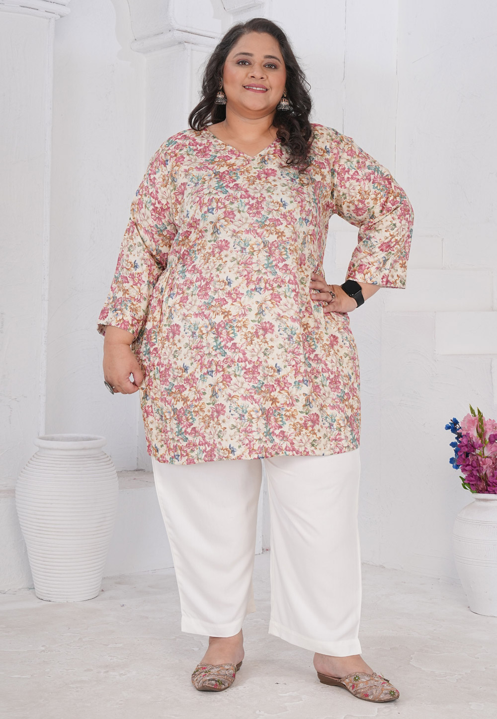 Multicolor Rayon Printed Kurti 326219
