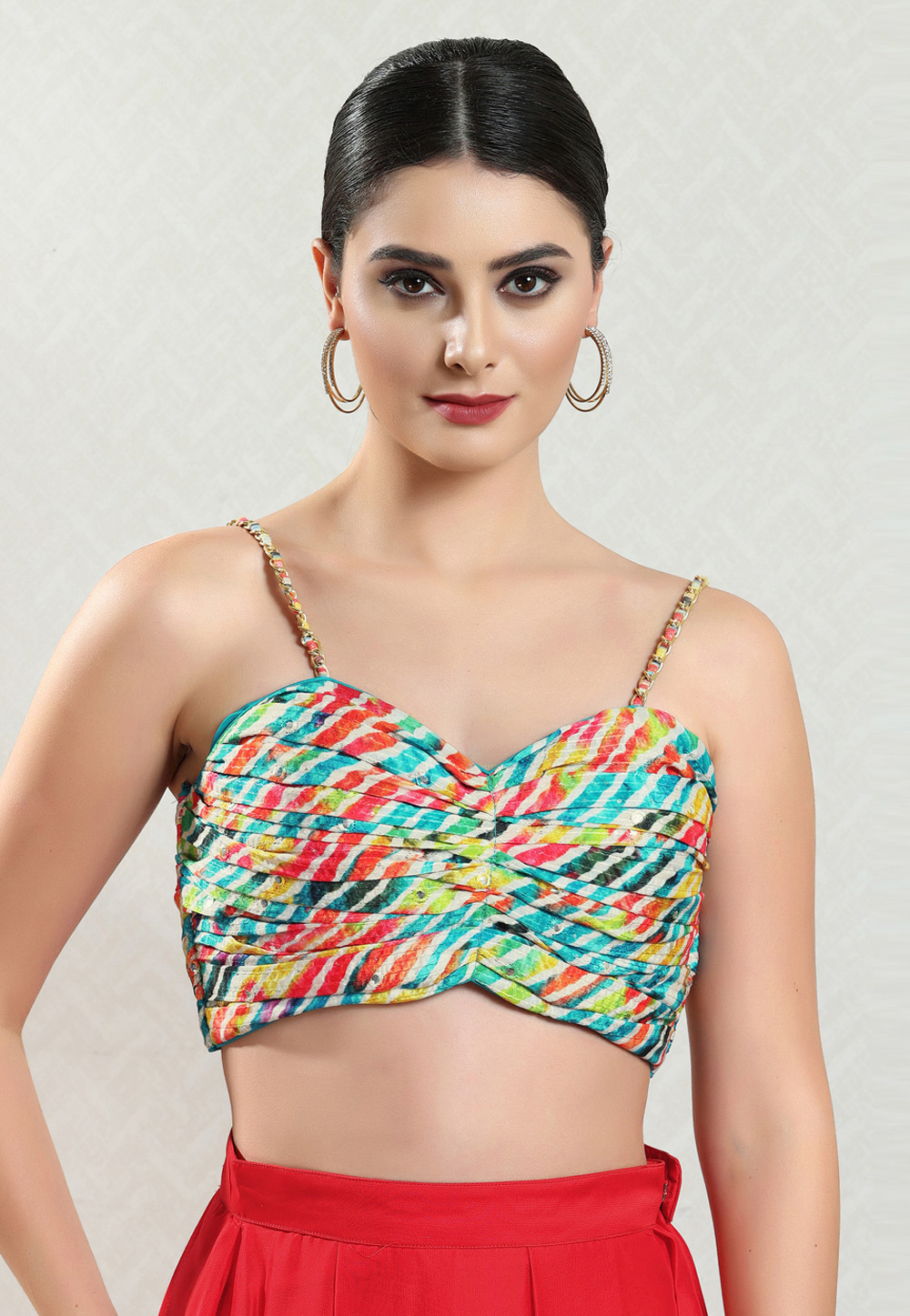 Multicolor Silk Readymade Blouse 325788