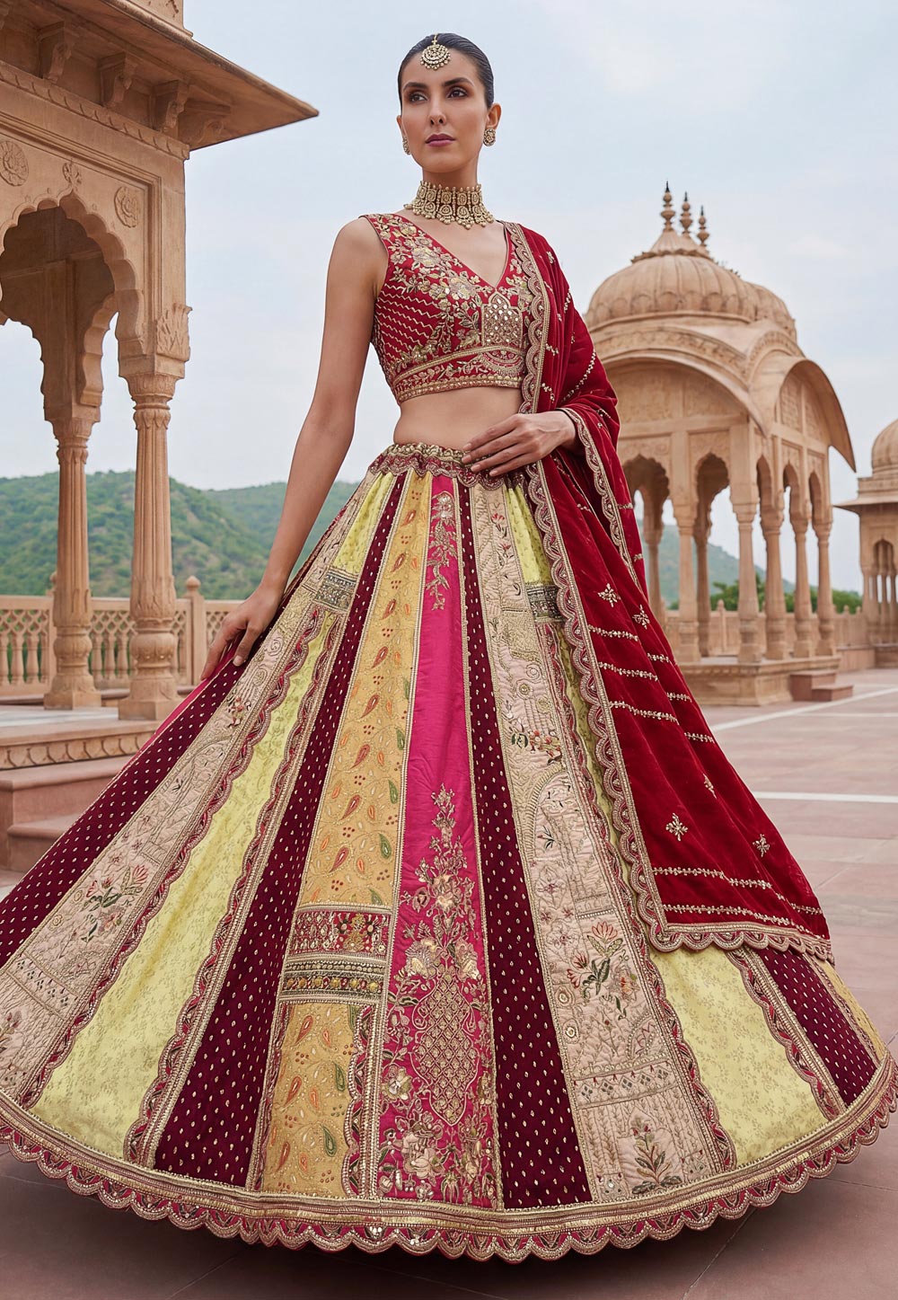 Multicolor Silk Wedding Lehenga Choli 326314