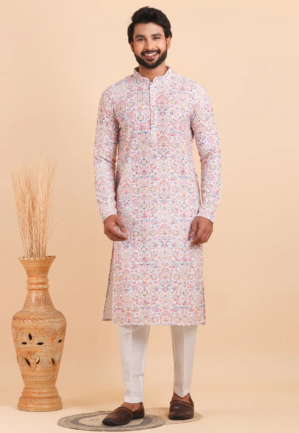 Multicolor Viscose Kurta Pajama 333849