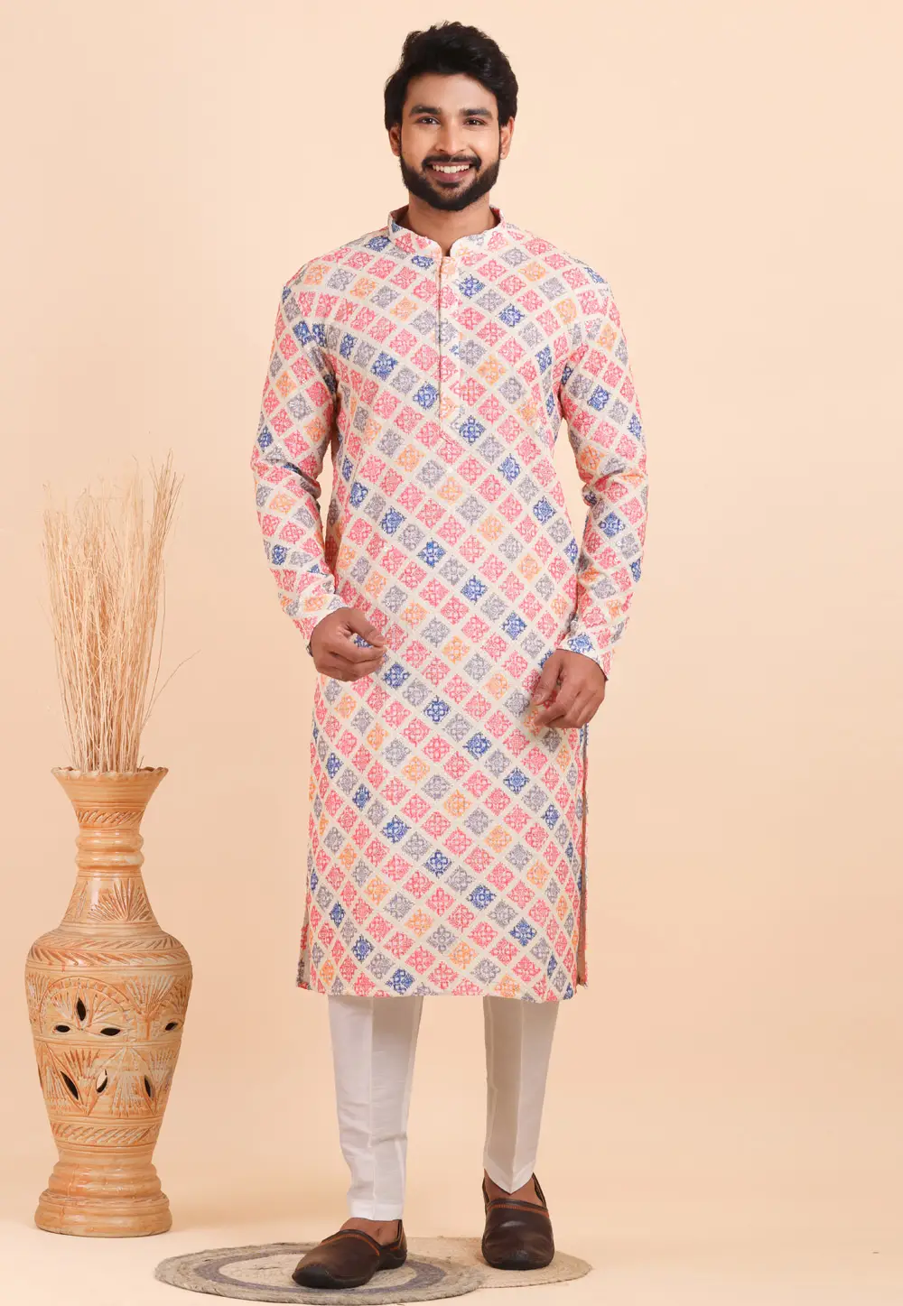 Multicolor Viscose Kurta Pajama 333851