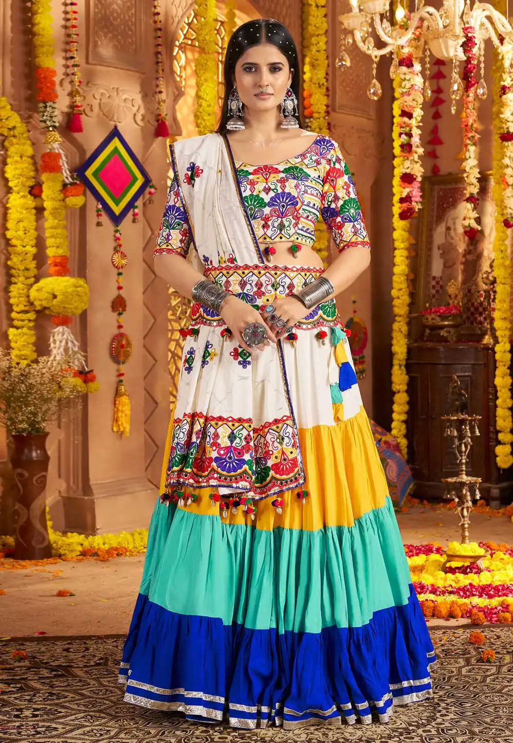 Multicolor Viscose Navratri Chaniya Choli 313410