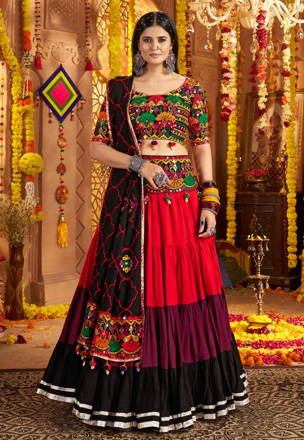 Multicolor Viscose Navratri Chaniya Choli 313411