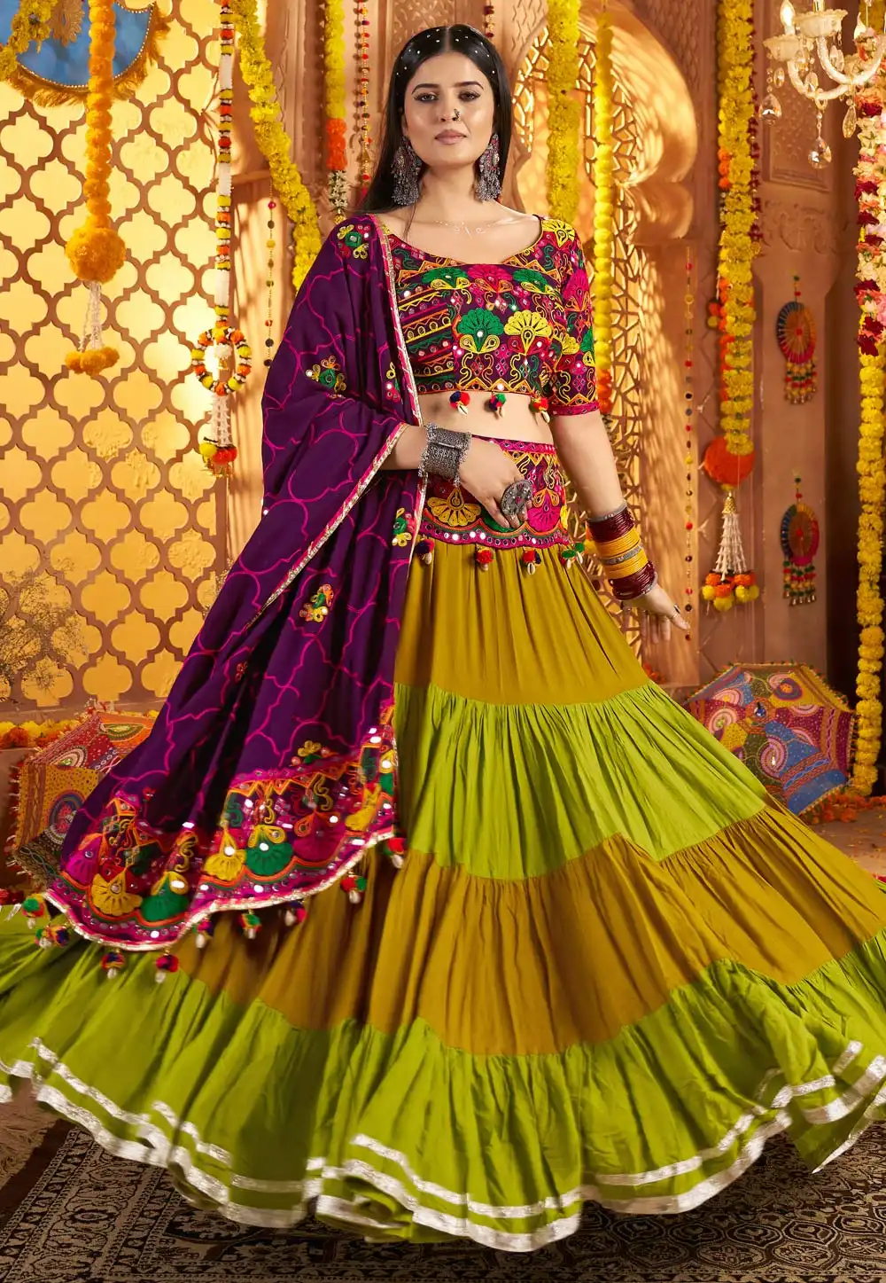 Multicolor Viscose Navratri Chaniya Choli 313412