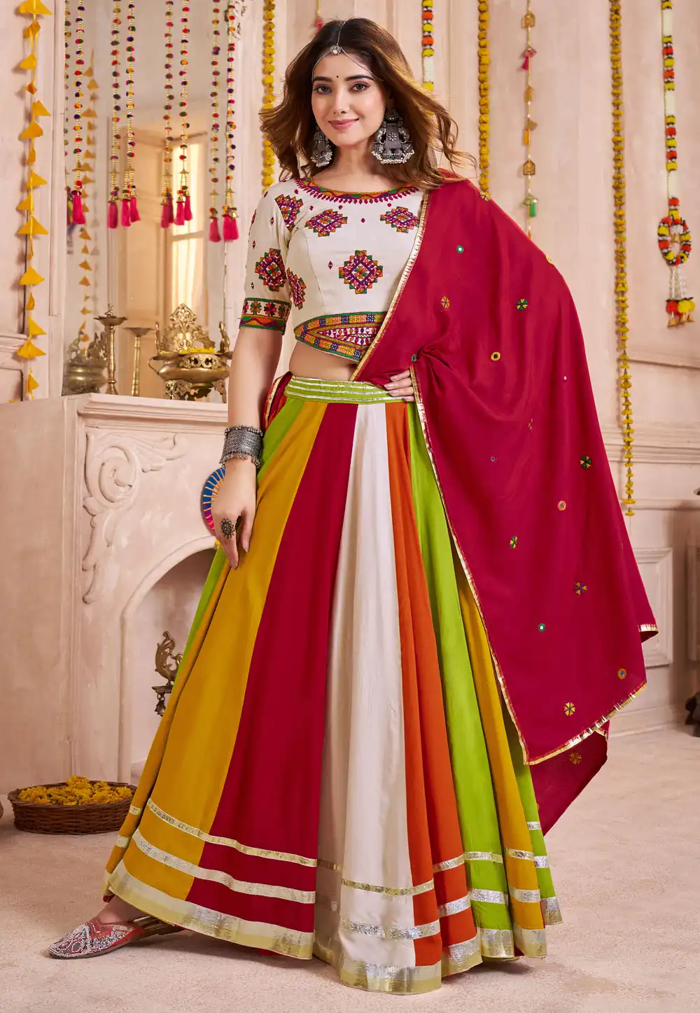Multicolor Viscose Navratri Chaniya Choli 316249