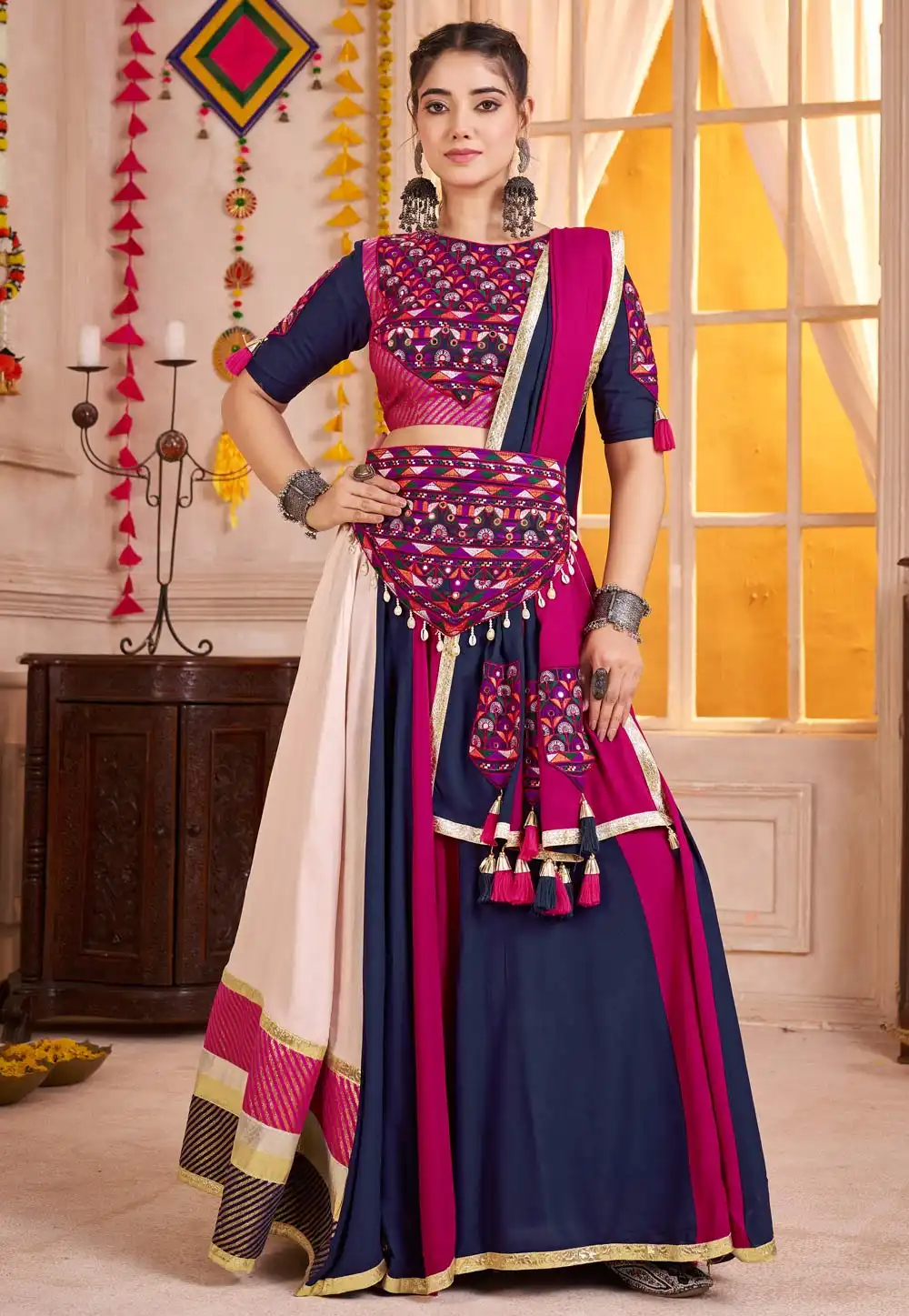 Multicolor Viscose Navratri Chaniya Choli 316258