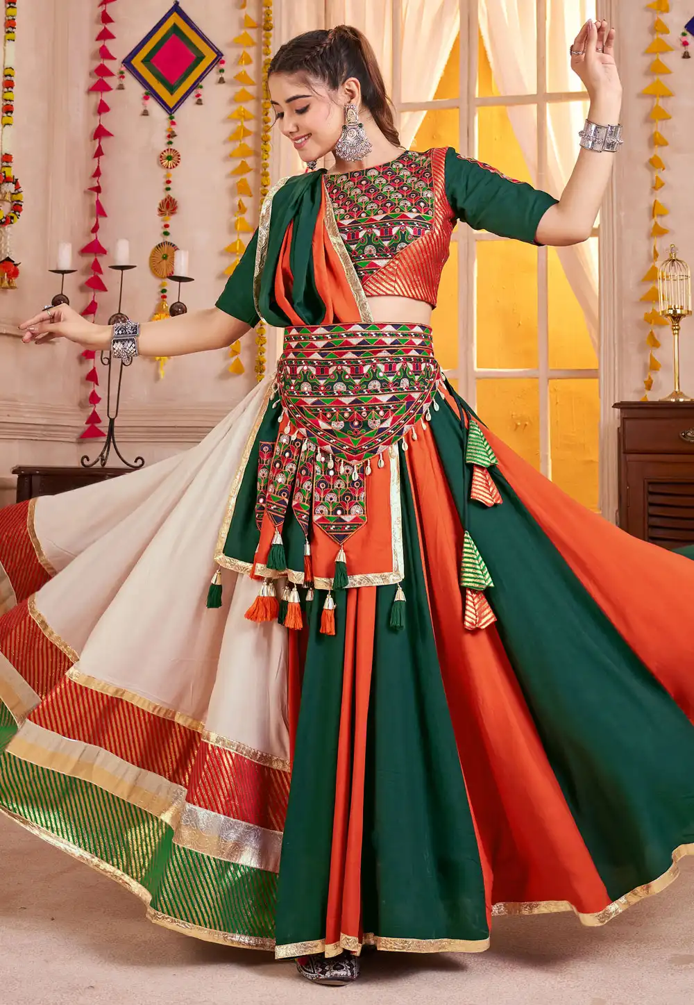 Multicolor Viscose Navratri Chaniya Choli 316260