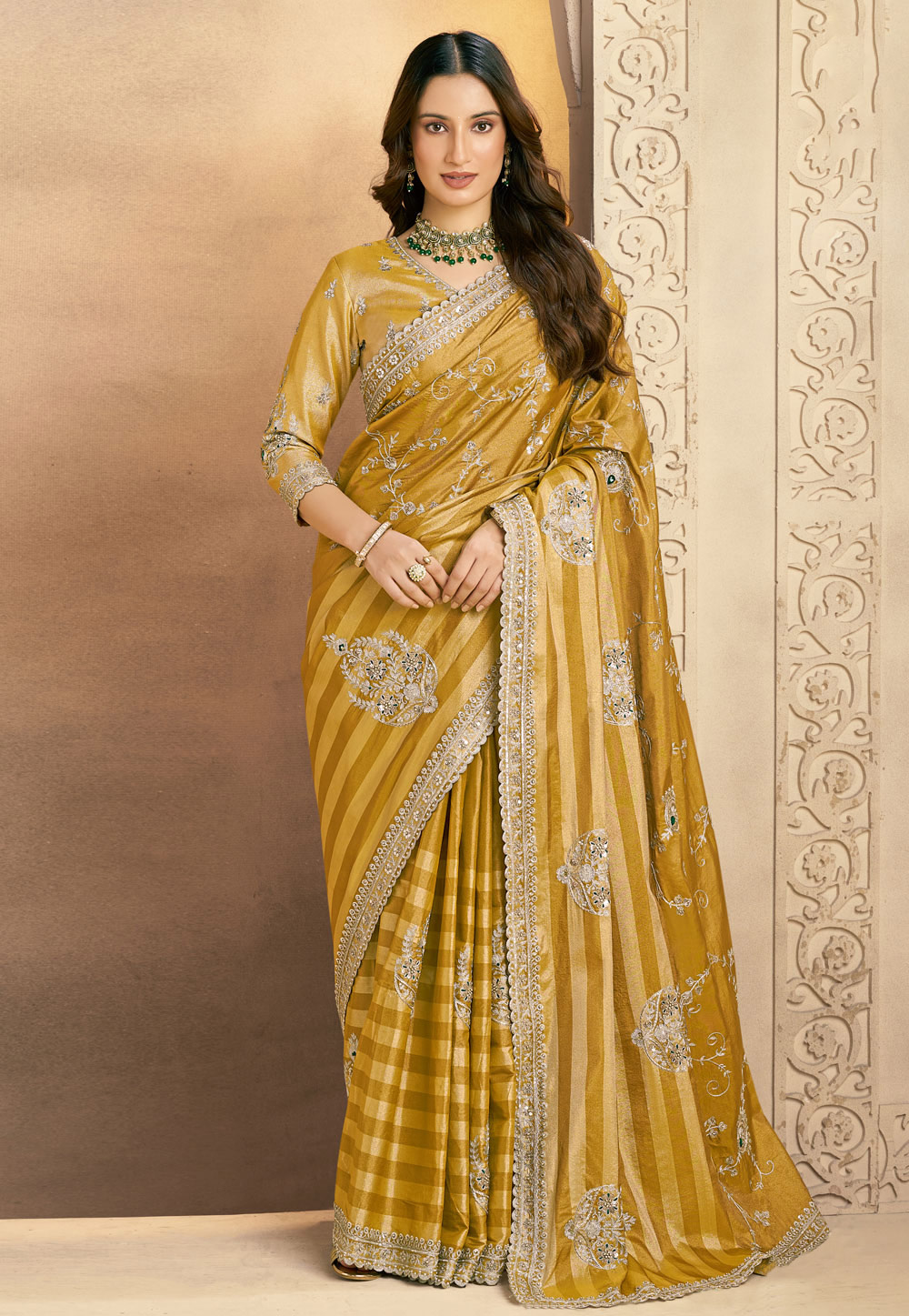 Mustard Kanjivaram Silk Saree 319158