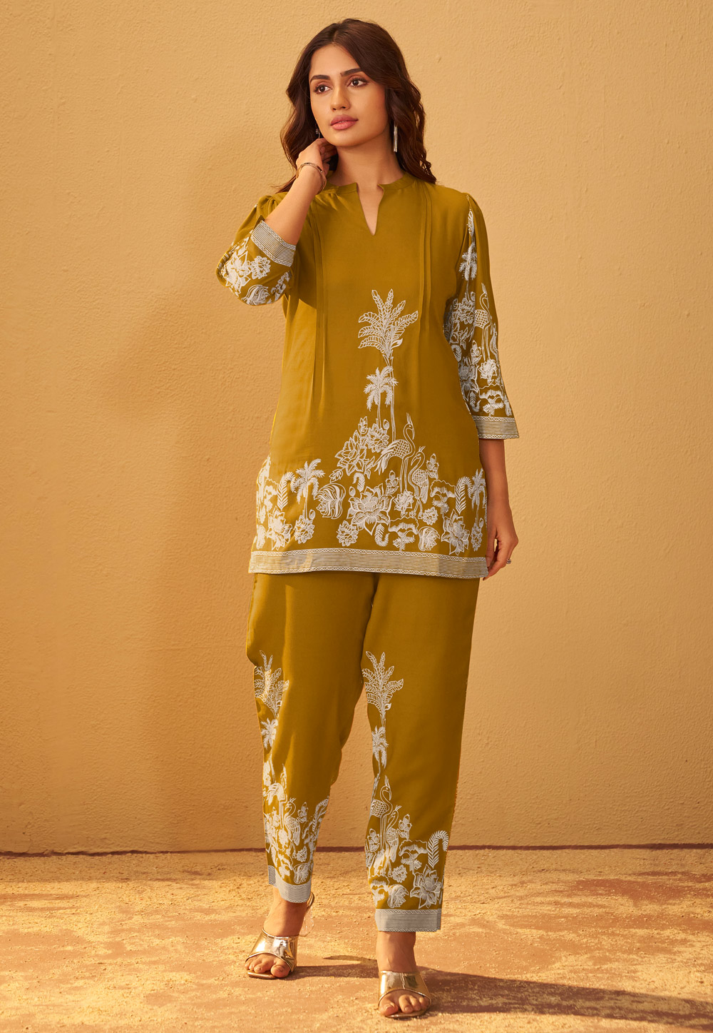 Mustard Rayon Co-Ords Set 322695