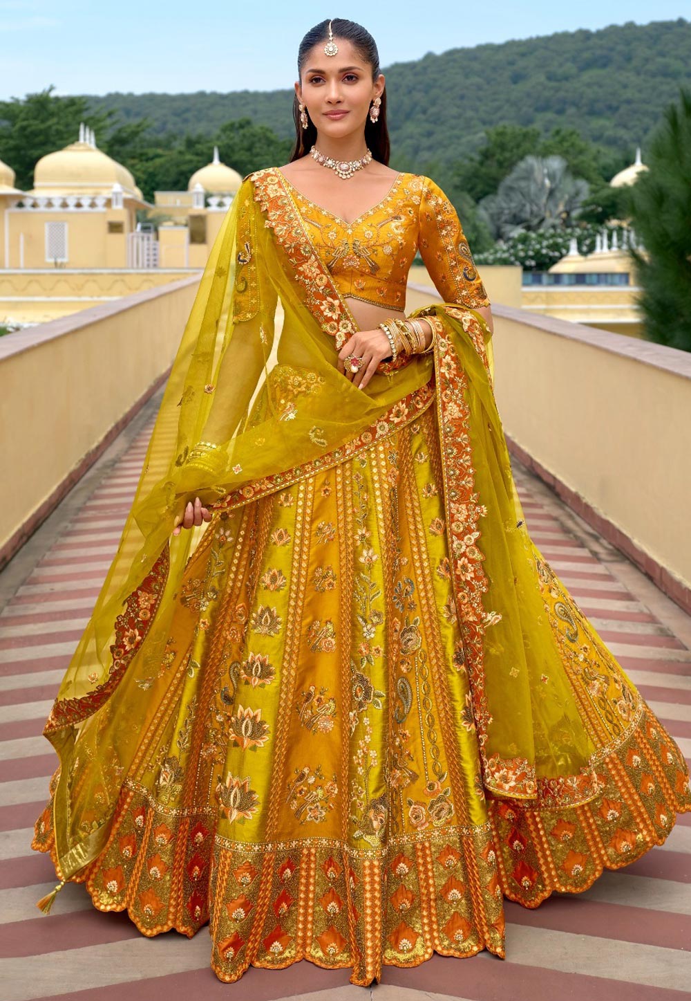Mustard Silk Lehenga Choli 318889
