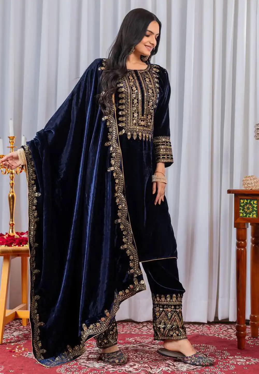 blue velvet dress pakistani Velvet blue, sleek, and fancy - just my kind of mood : @tarzerangofficial . OOTD | Velvet Dress | Blue | Pakistani Wedding | Velvet Outfit inspo | Festive Wear | Velvet Look | Elegant Outfit | Desi Wear | Shaadi