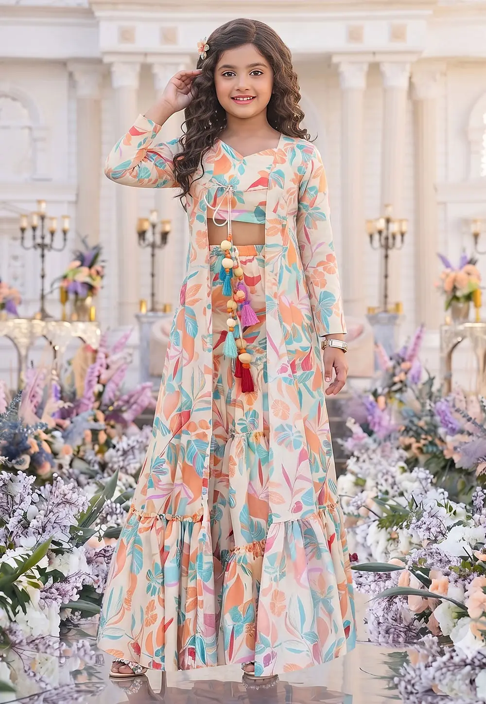 Off White Chinon Girls Jacket Style Suit 336854