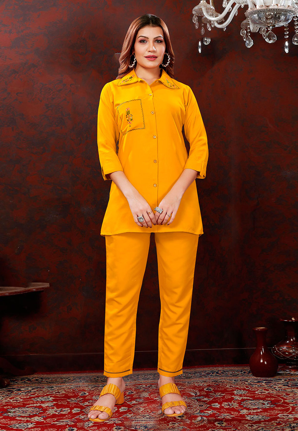 Orange Cotton Co-Ords Set 280398