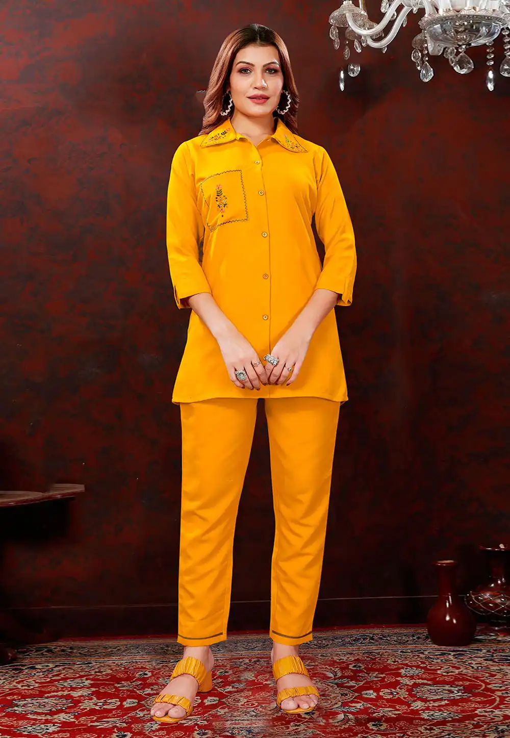 Orange Cotton Co-Ords Set 280398