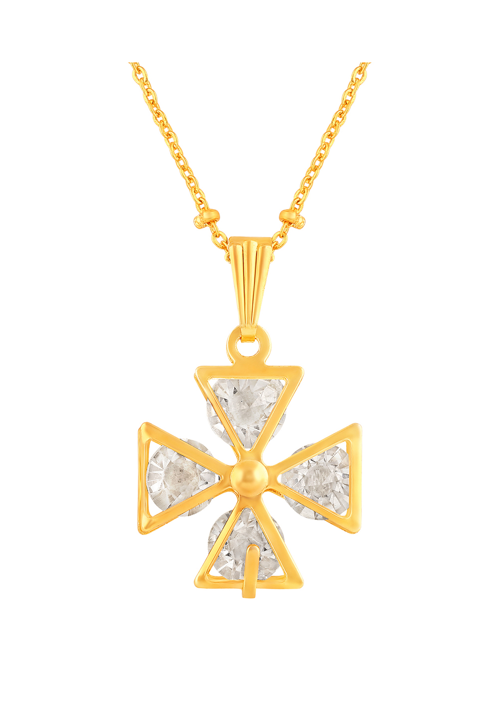 Golden Zinc Pendant Set 203305