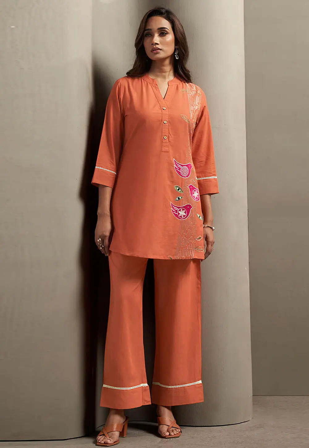Peach Cotton Co-Ords Set 334171