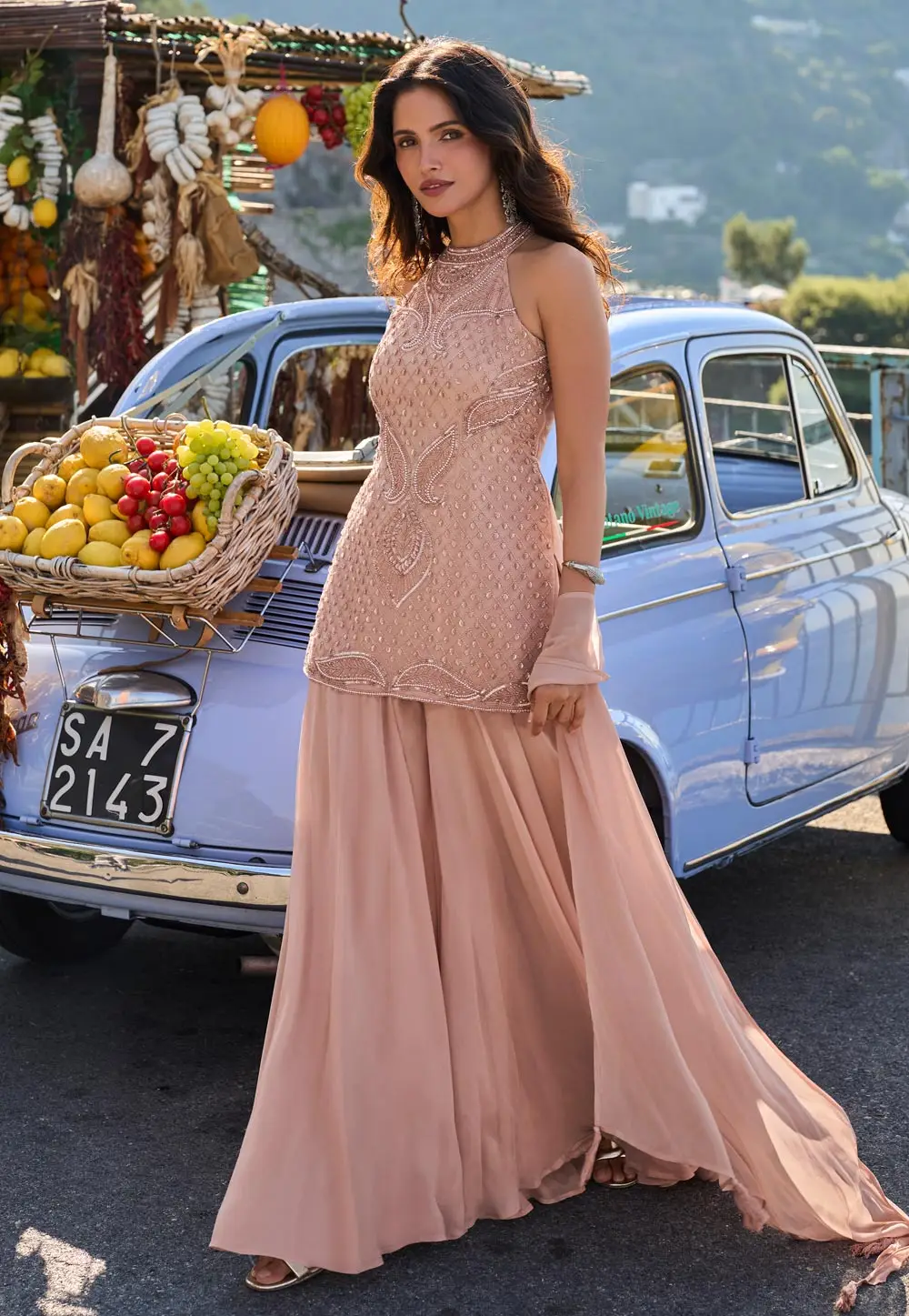 Peach Georgette Pakistani Suit 337028