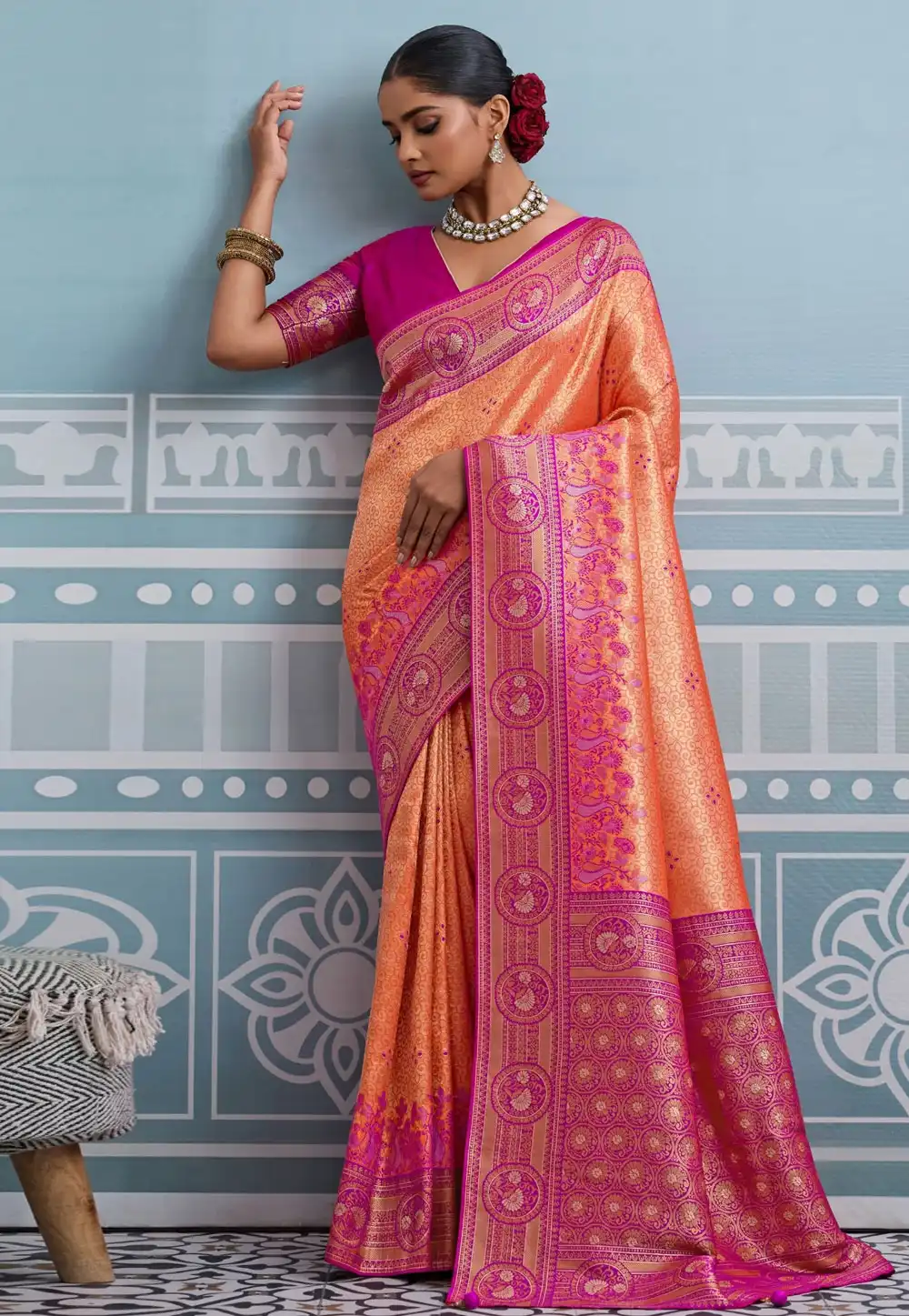 Peach Kanjivaram Silk Saree 317596