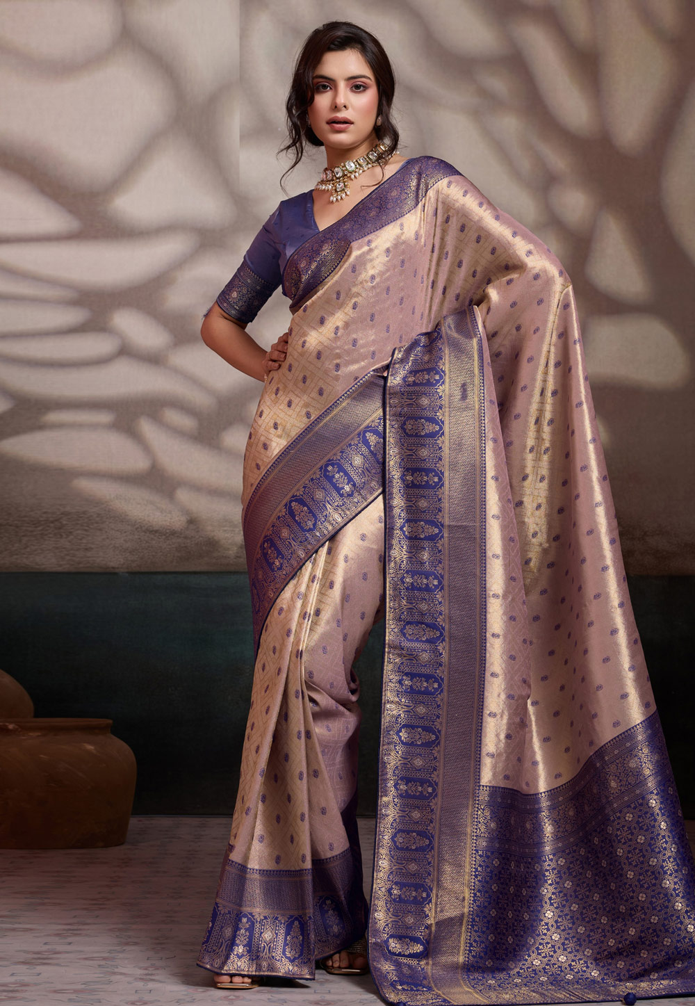 Peach Kanjivaram Silk Saree 327730