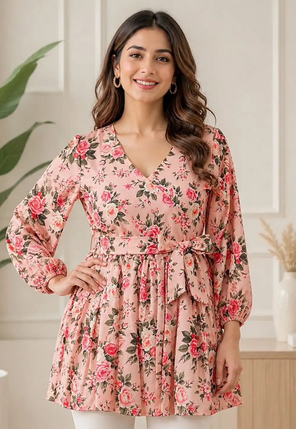 Peach Rayon Top 328395