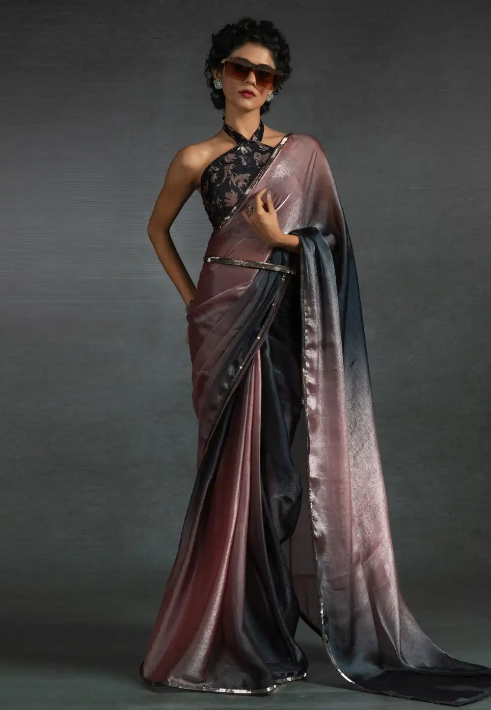 Peach Satin Silk Saree With Blouse 309373
