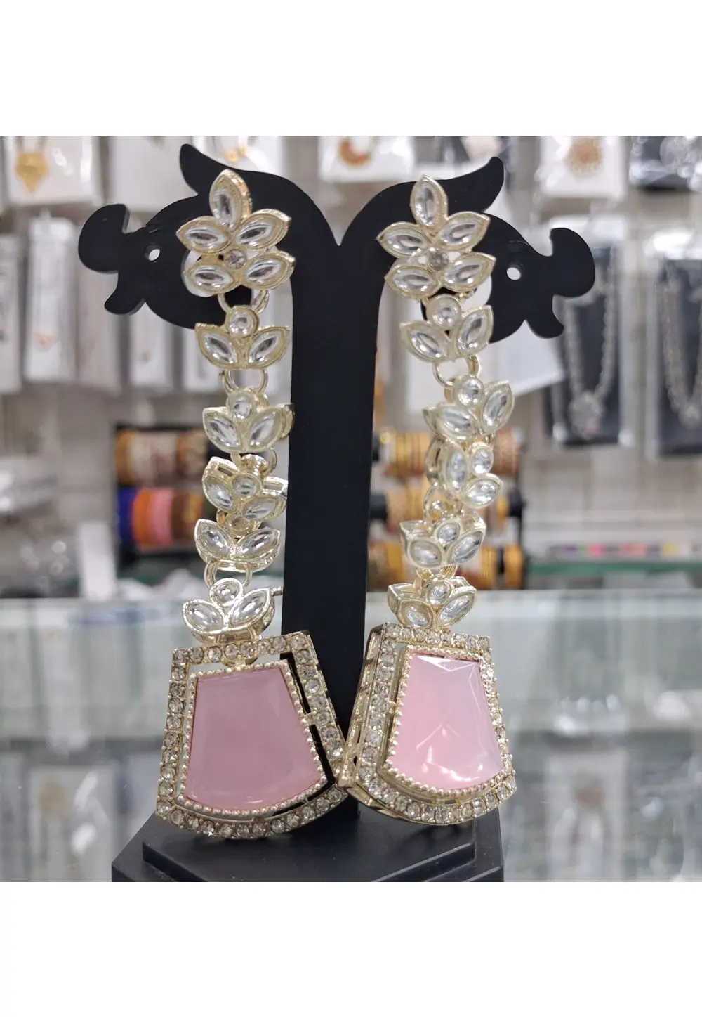 Pink Alloy Earrings 331541