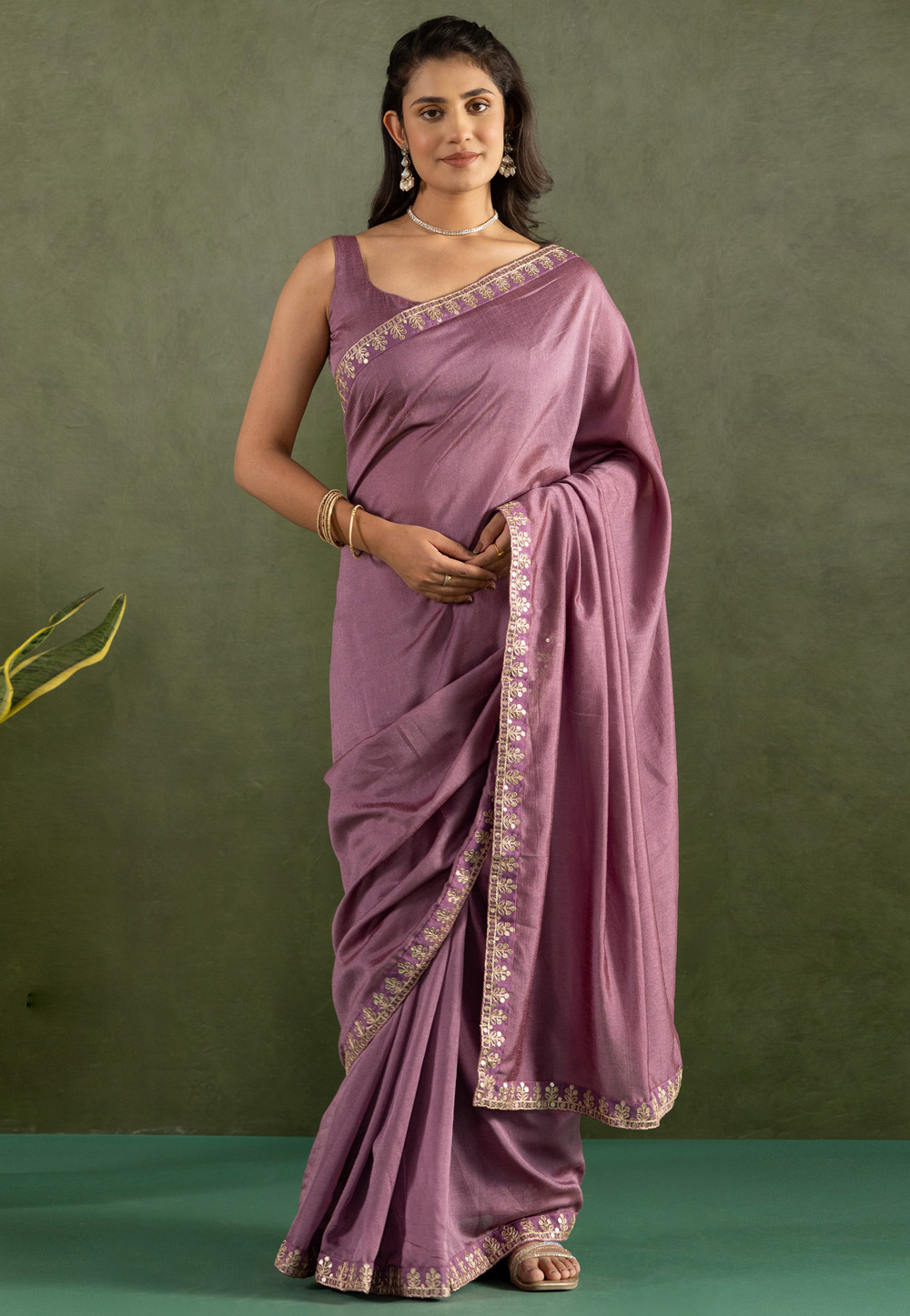 Pink Chiffon Lehenga Saree 311566
