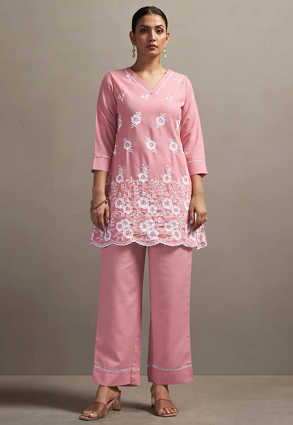 Pink Cotton Co-Ords Set 334168