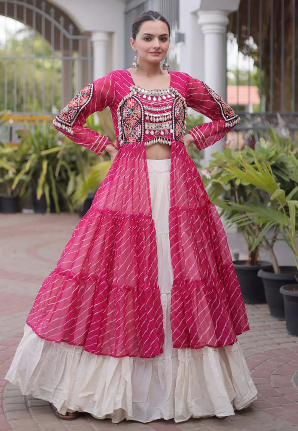 Pink Cotton Navratri Chaniya Choli 333064