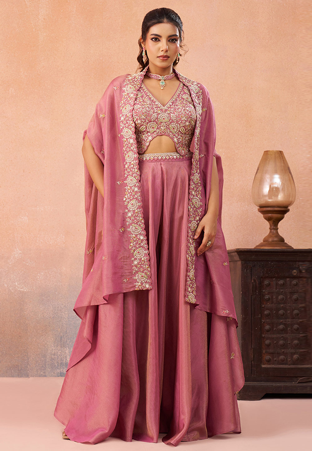 Pink Crepe Designer Salwar Suit 326289