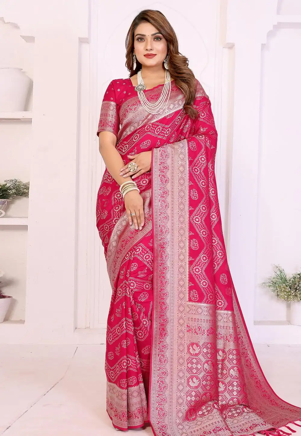 Pink Georgette Saree With Blouse 321334