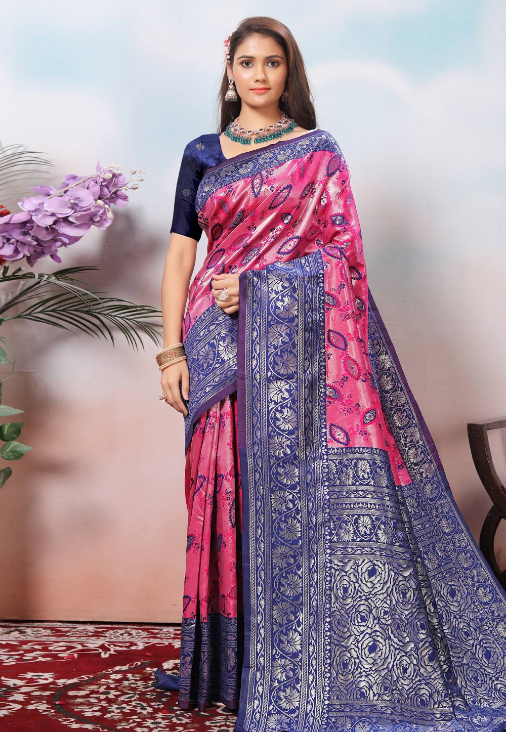 Pink Kanjivaram Silk Saree 307716